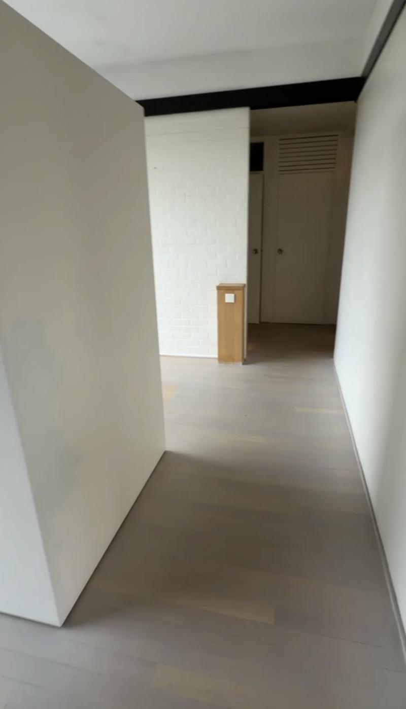 Bright modern penthouse bedroom for student rental, with shared common space, near Howest Kortrijk